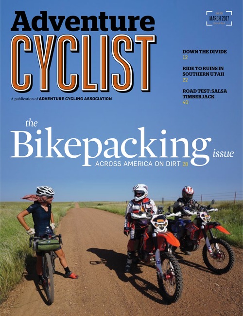 Adventure Cyclist Bikepacking Issue cover, March 2017